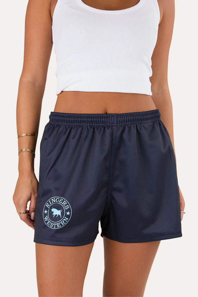 Unisex Ringers Footy Shorts - Navy