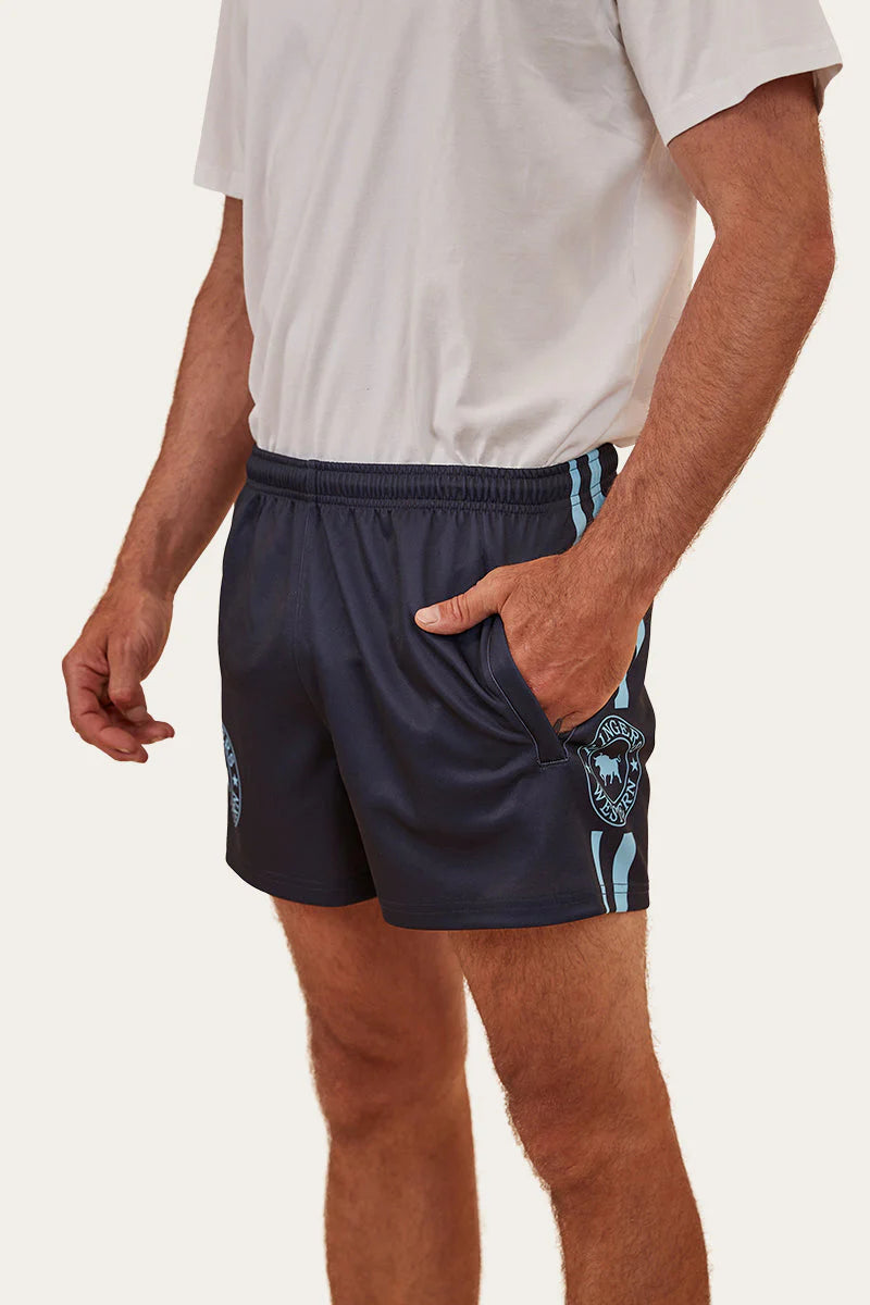 Unisex Ringers Footy Shorts - Navy