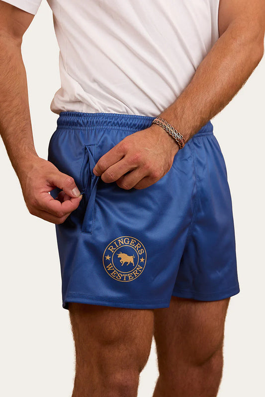 Unisex Ringers Footy Shorts - Blue