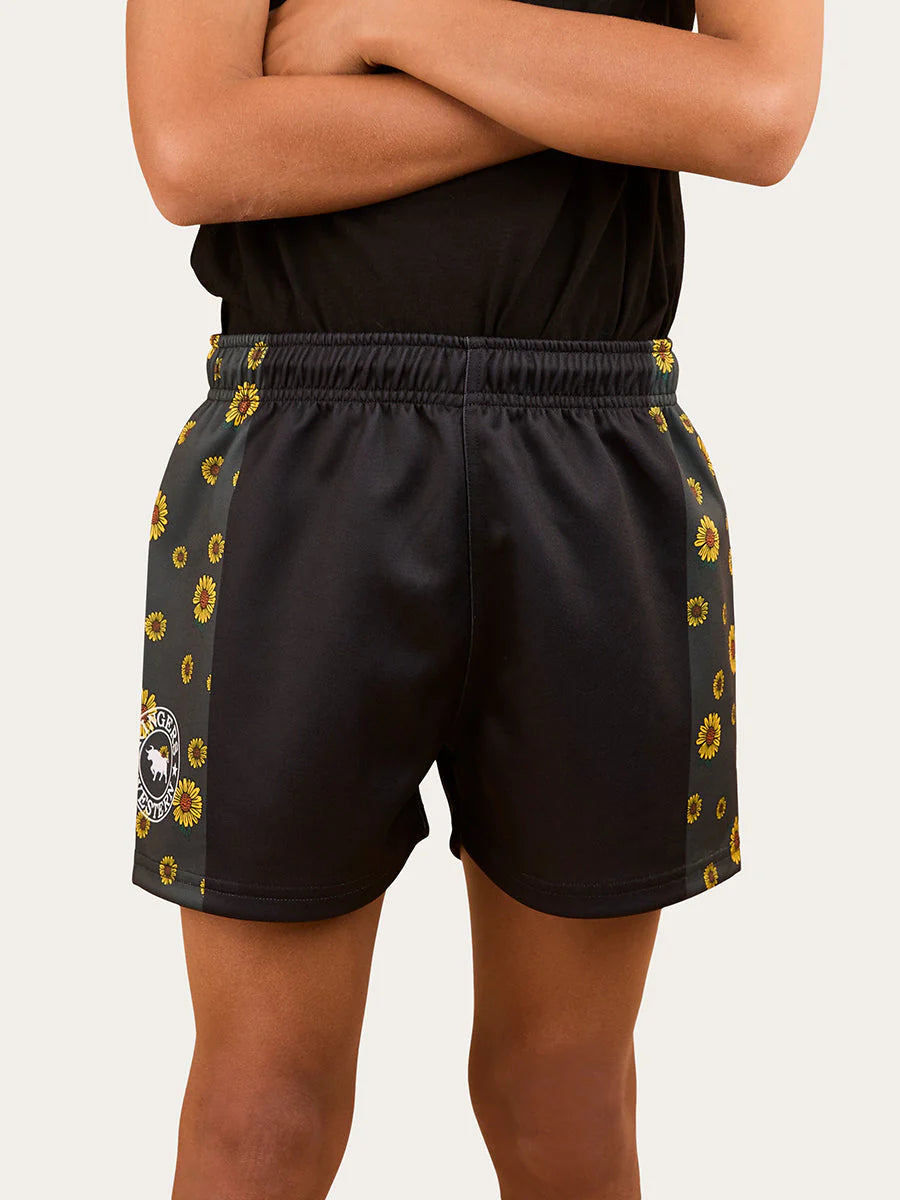 Sunflower Kids Footy Shorts - Black/Multi