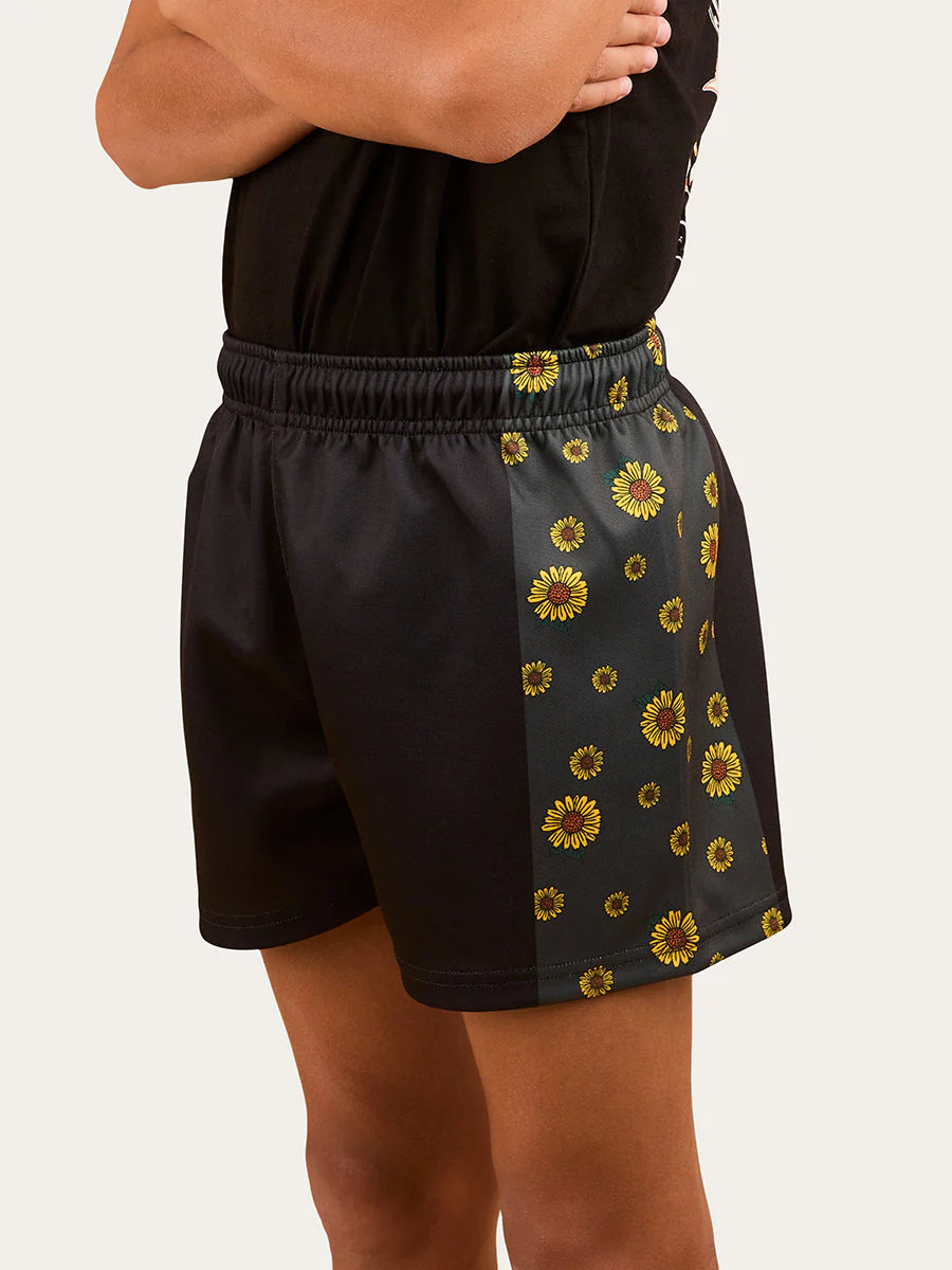 Sunflower Kids Footy Shorts - Black/Multi