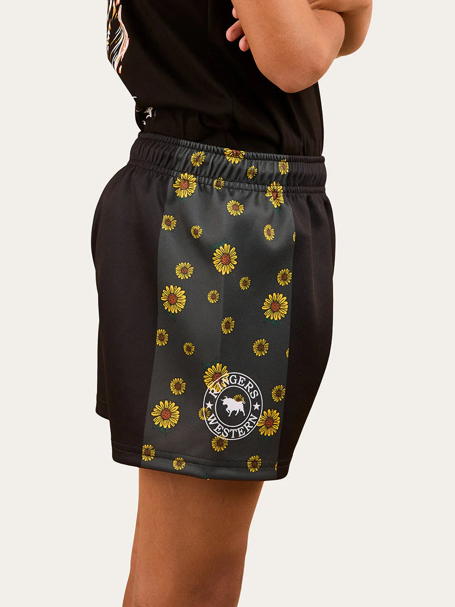 Sunflower Kids Footy Shorts - Black/Multi