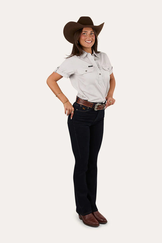 Penny Womens High Rise Bootleg Jean - Dark Blue