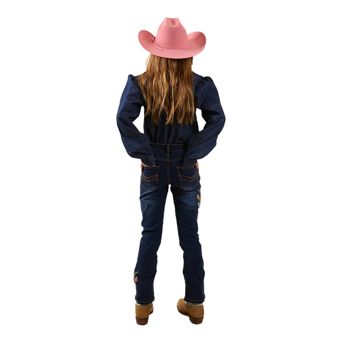 Dahlia Kids Bootleg Jeans - Classic Blue