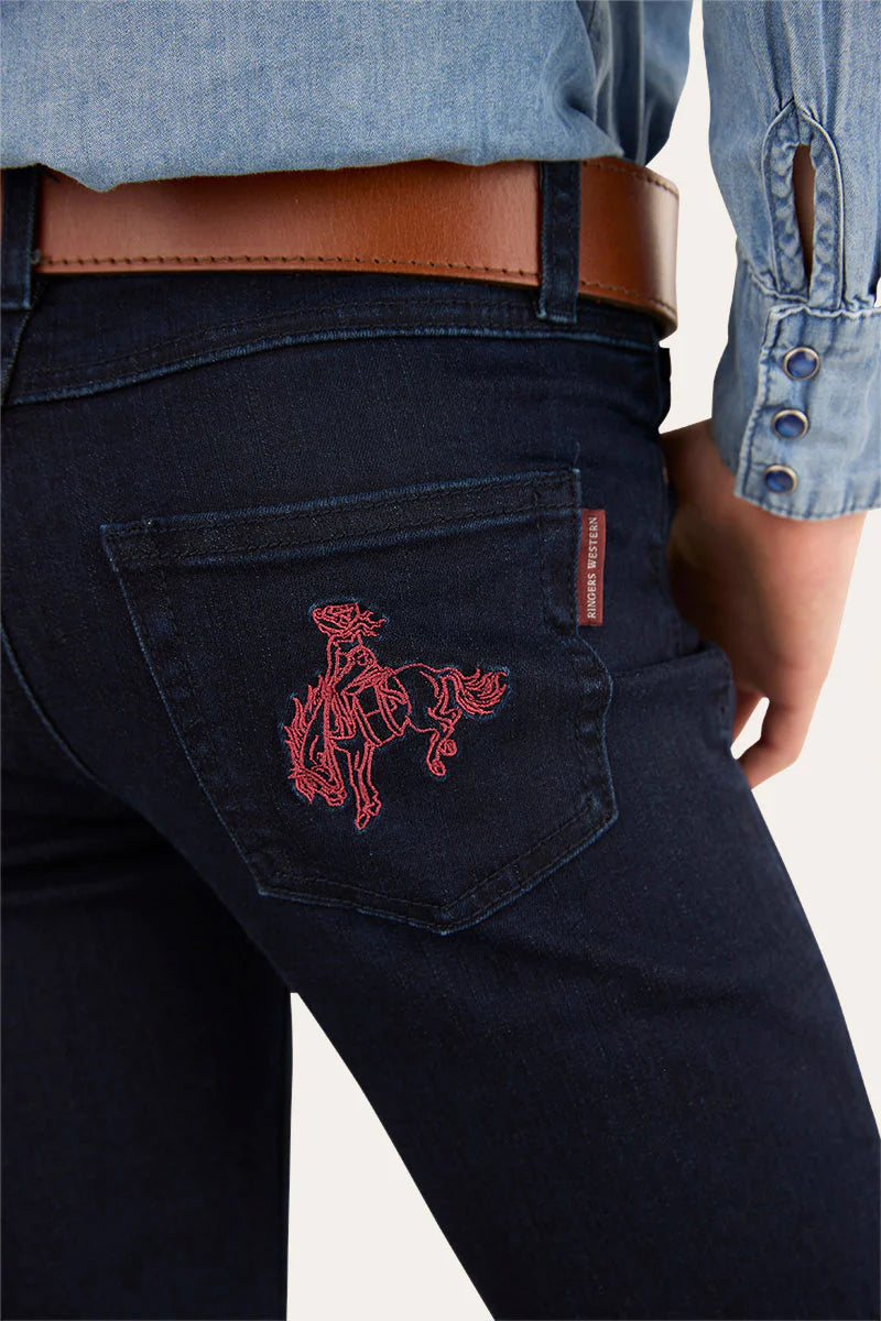 Daphne Rodeo Kids Bootleg Jeans - Dark Blue