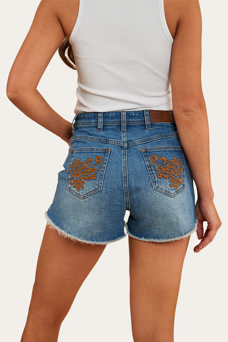 Gracie Women’s Denim Shorts - Mid Wash Blue