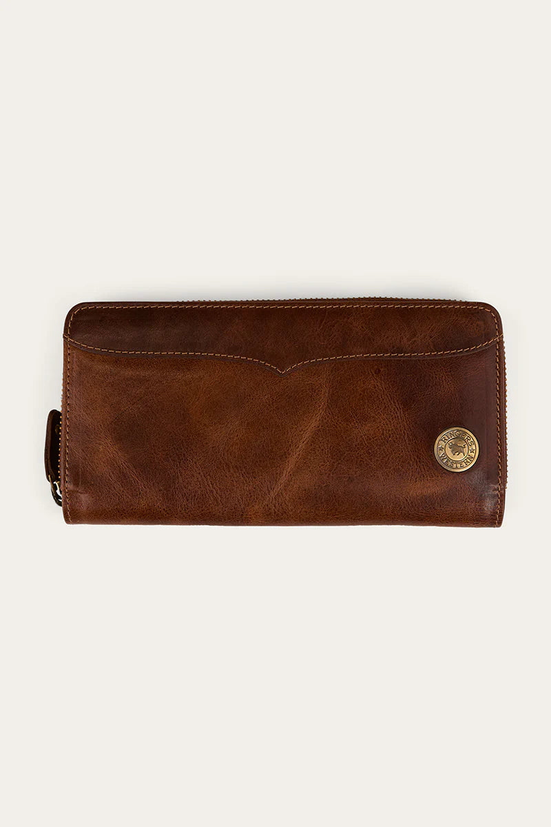 Toro Dama Zip Purse - Cognac