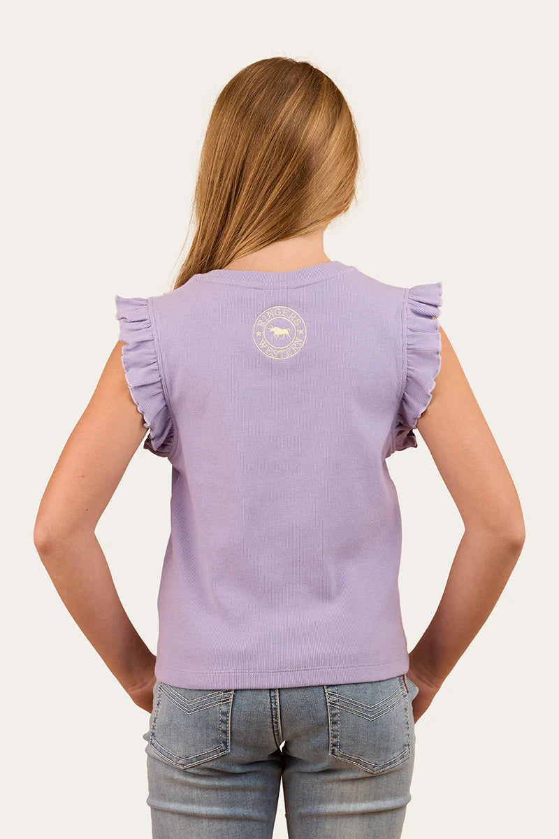 Milana Girls Rib Top - Violet