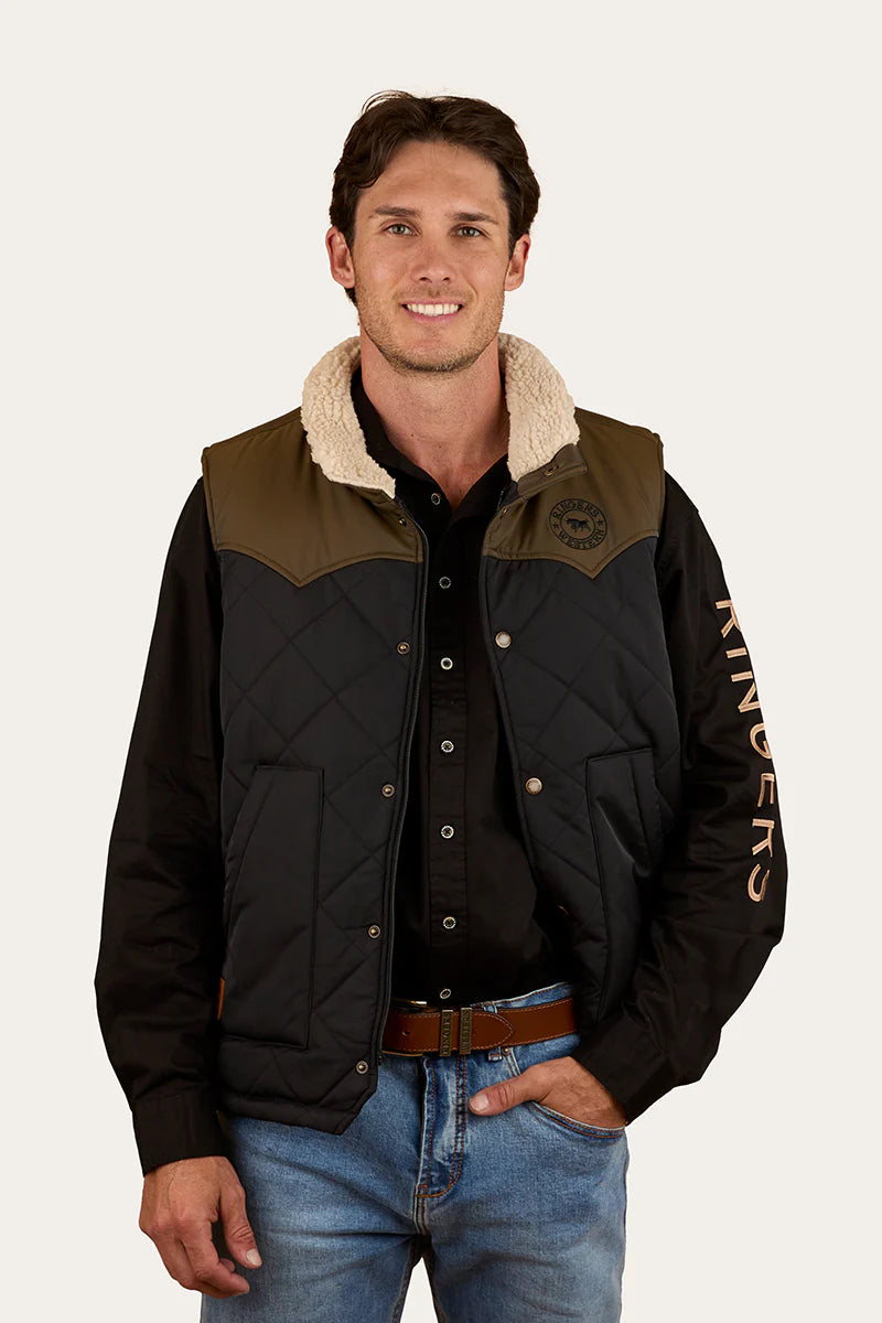 McKinlay Men’s Puffer Vest - Military Green/Black