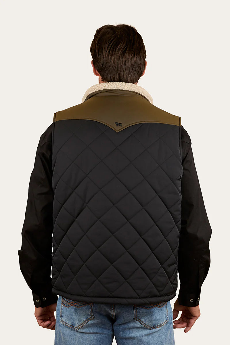 McKinlay Men’s Puffer Vest - Military Green/Black
