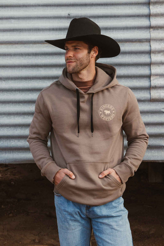 Signature Bull Men’s Pullover Hoodie - Mushroon