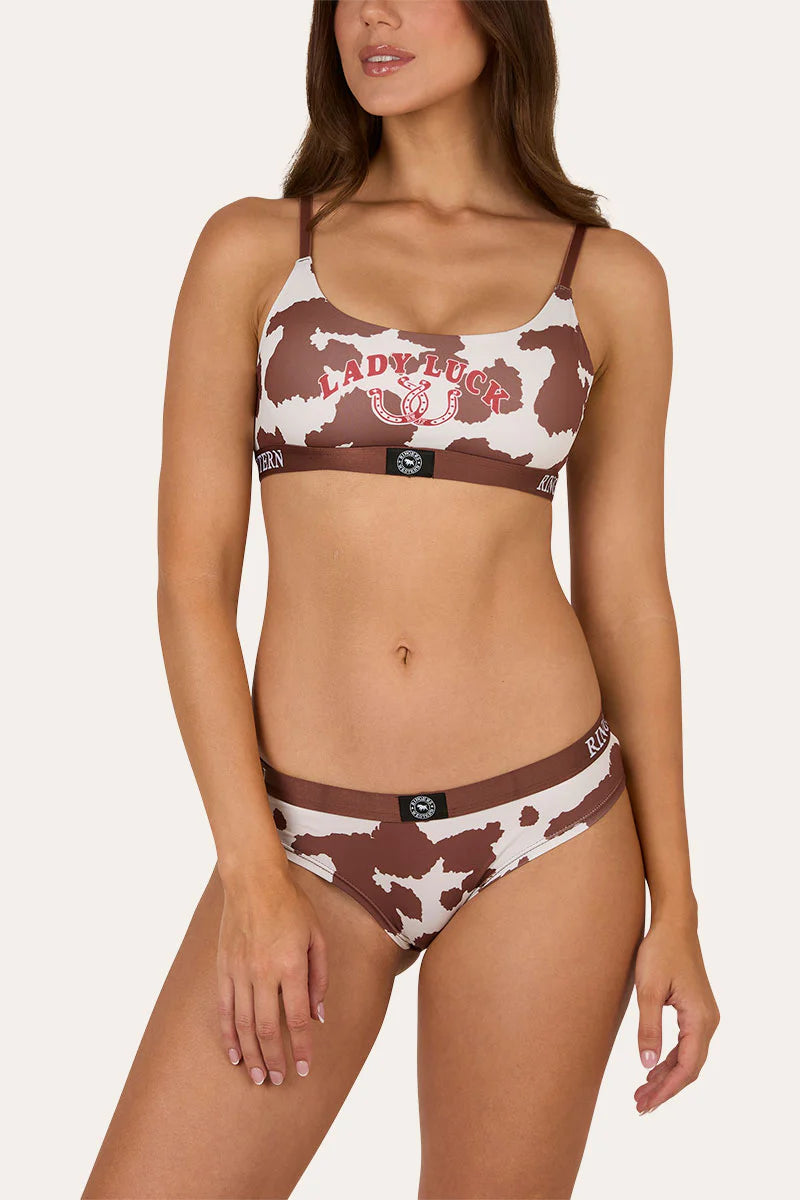 Lady Luck Womens Underwear St - White/Tan