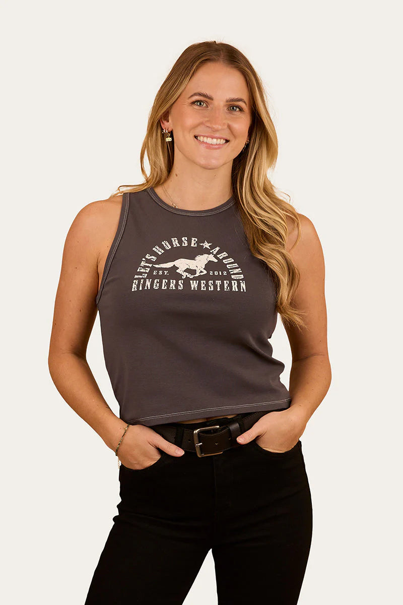 Ladies Let’s Horse Around Rib Tank