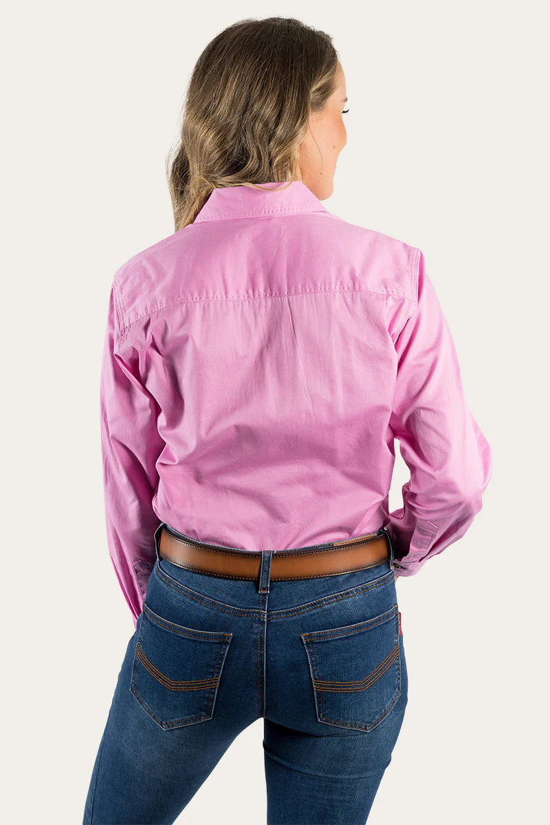 Pentecost River Womens Full Button Work Shirt - Pastel Pink