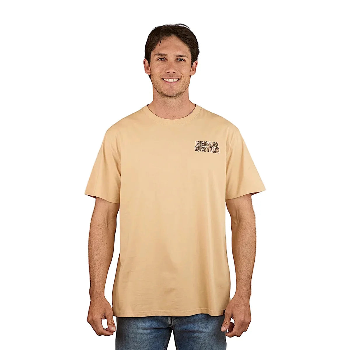 Reef and Beef Mens Loose Fit T-Shirt - Dark Sand