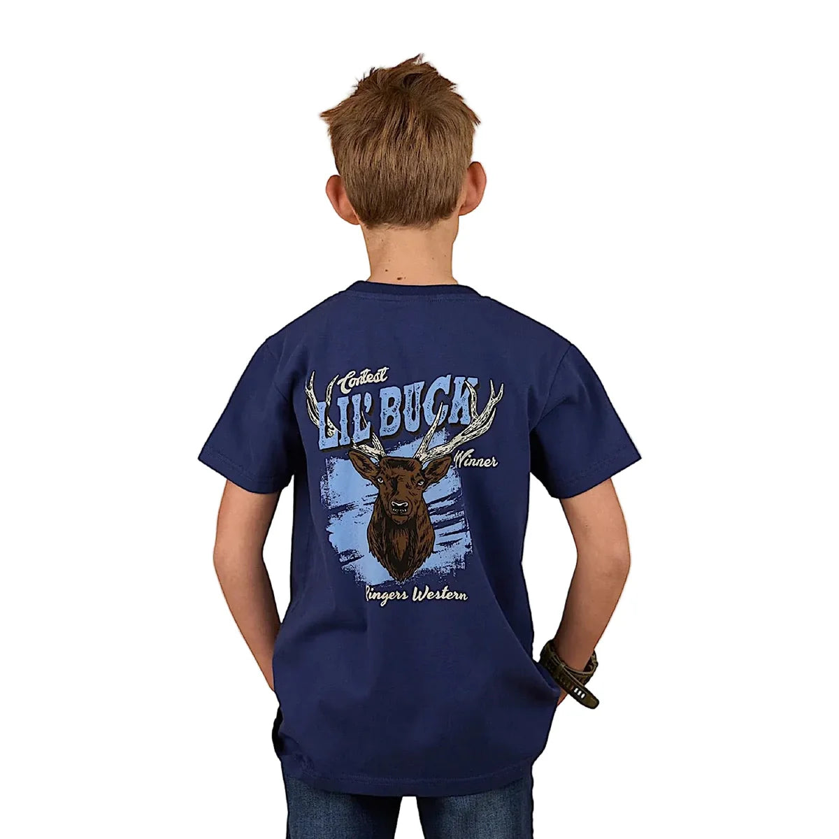 Buck Winner Boys Classic Fit T-Shirt - Navy
