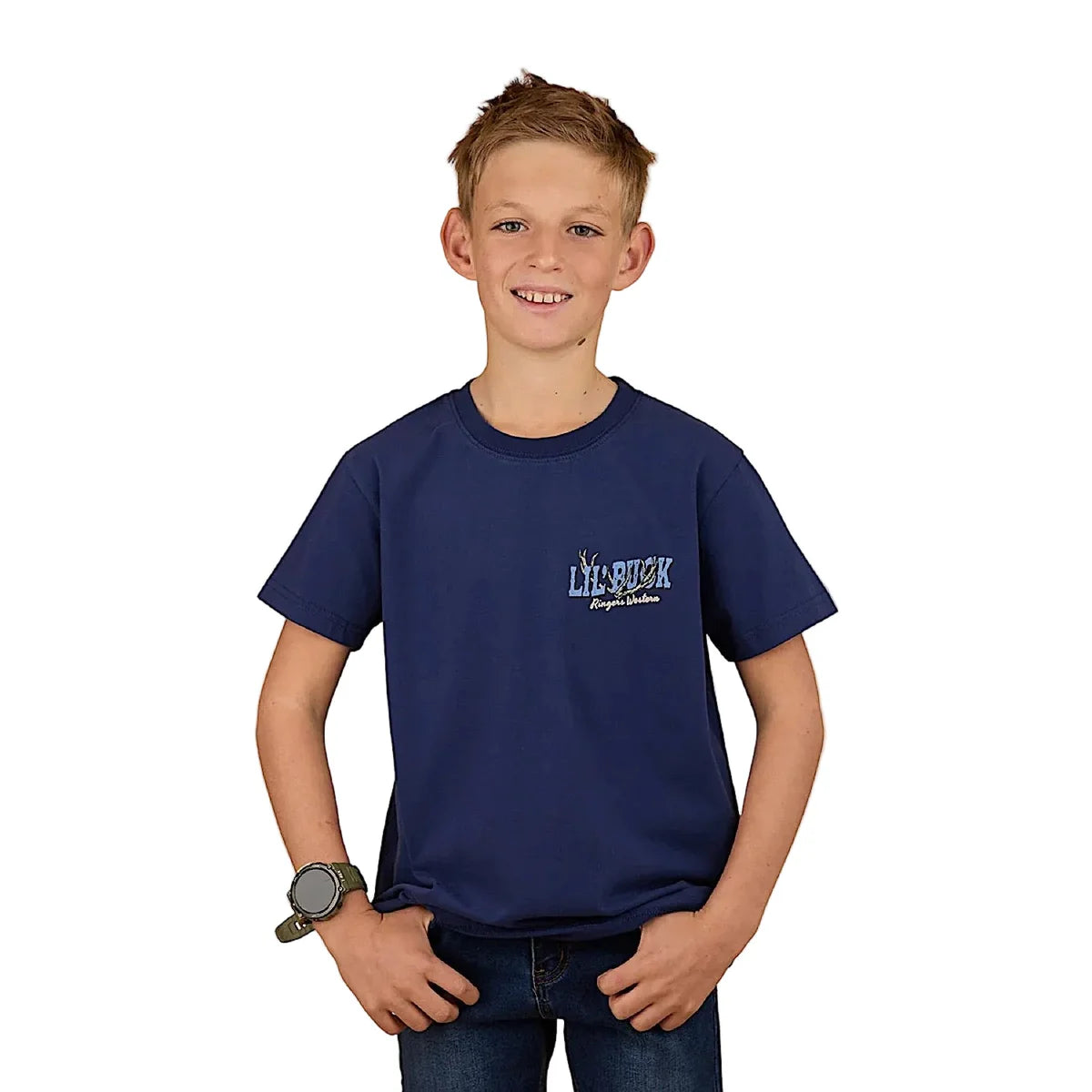 Buck Winner Boys Classic Fit T-Shirt - Navy