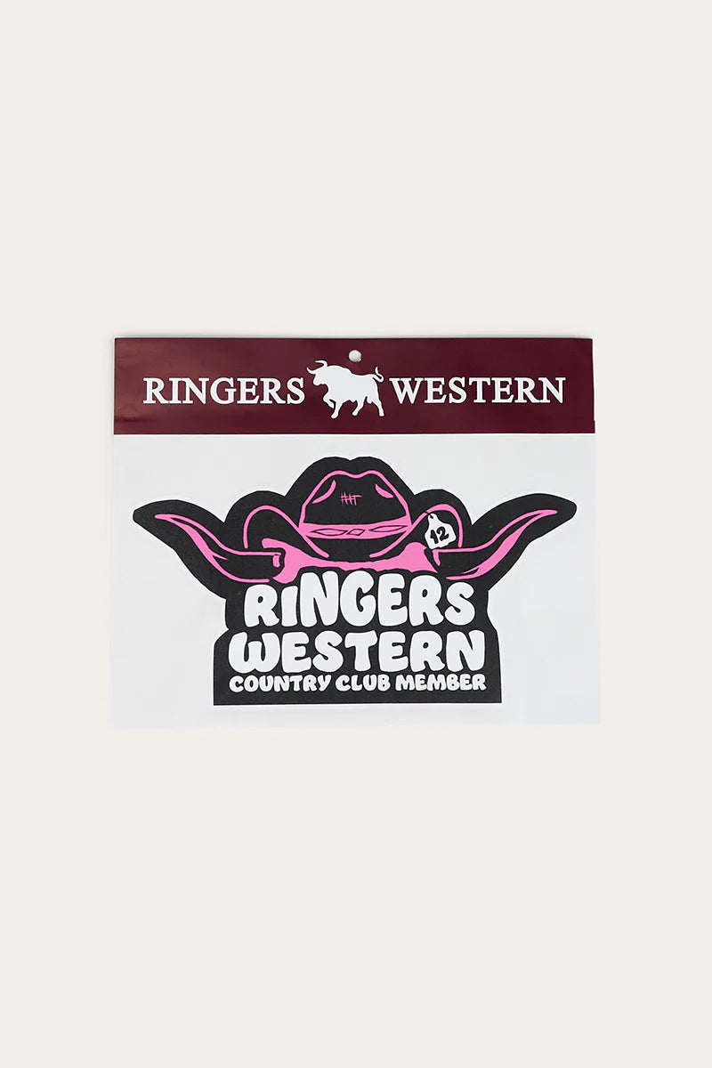 Country Club Member Die Cut Sticker