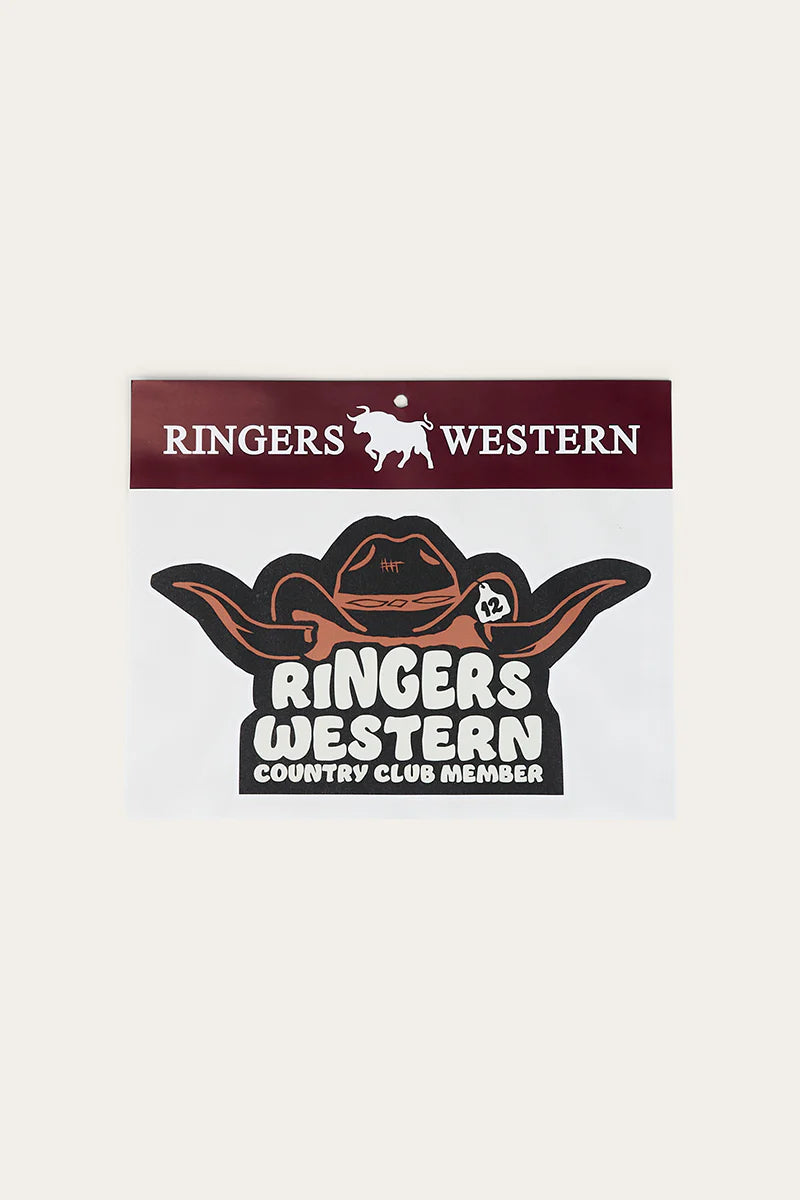 Country Club Member Die Cut Sticker