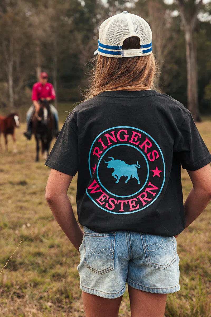 Signature Bull Kids Classic T-Shirt - Charcoal/Multi