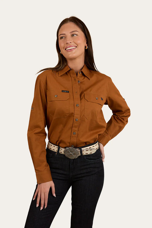 Pentecost River Women’s Full Button Work Shirt - Tobacco