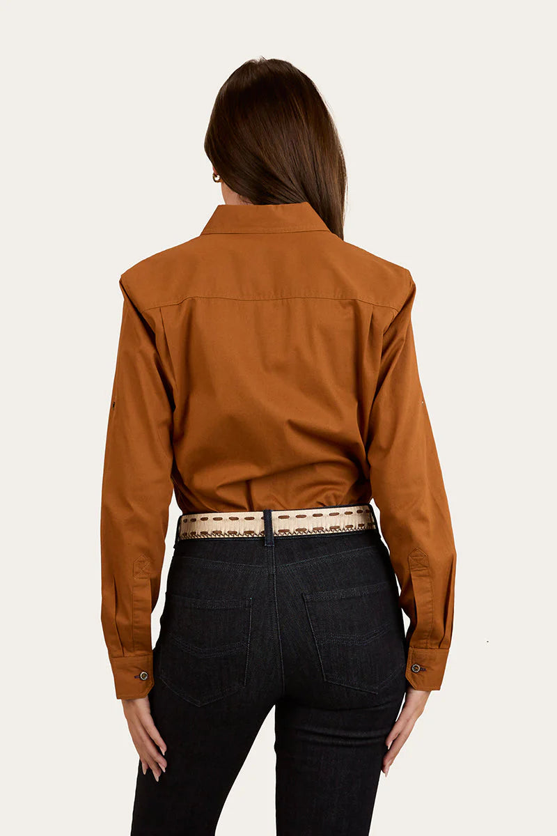 Pentecost River Women’s Full Button Work Shirt - Tobacco