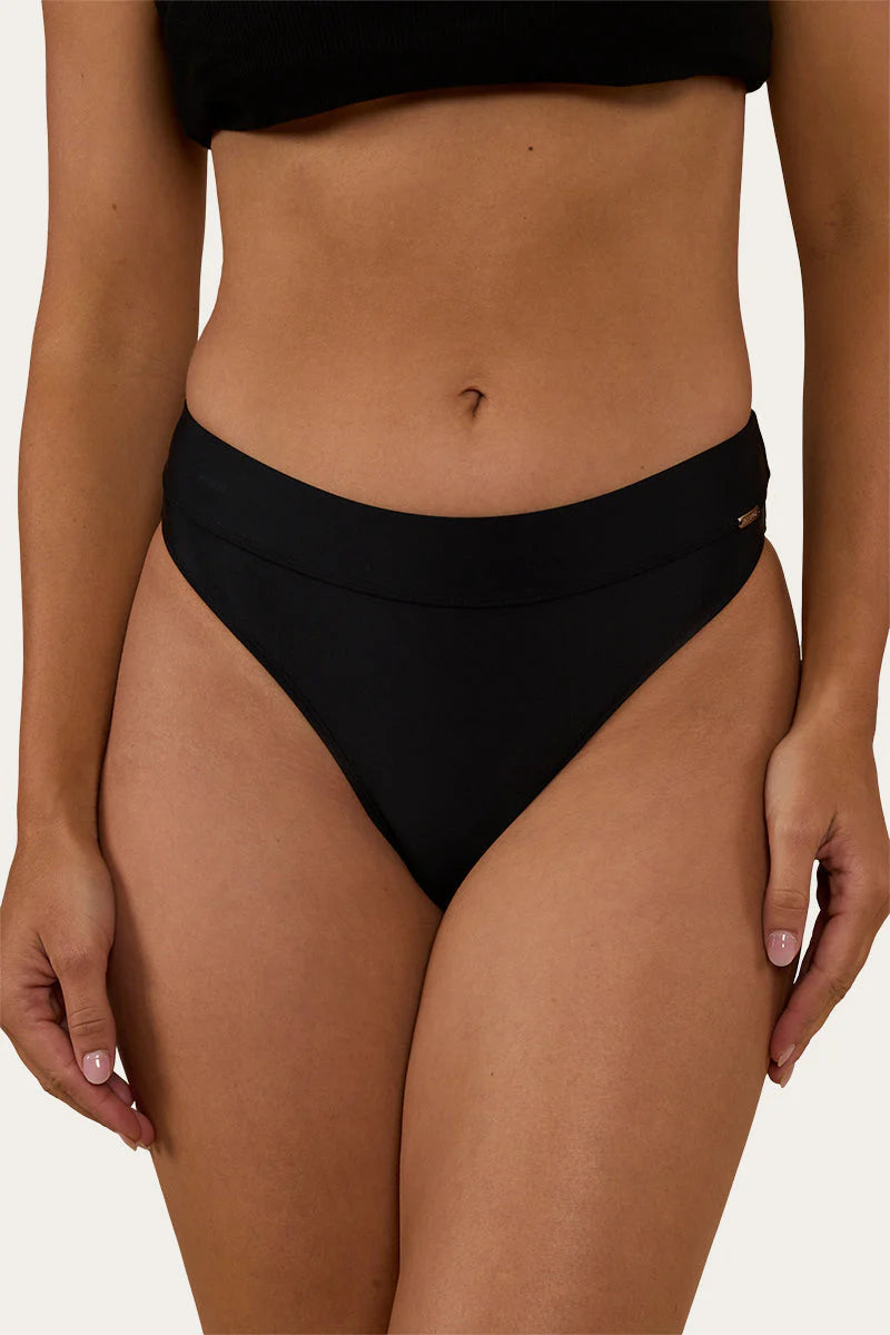 Signature Bull Women’s High Waist Bikini Bottom Black