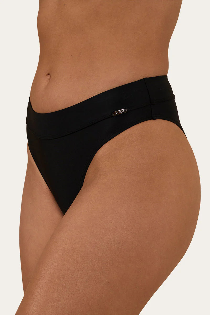 Signature Bull Women’s High Waist Bikini Bottom Black