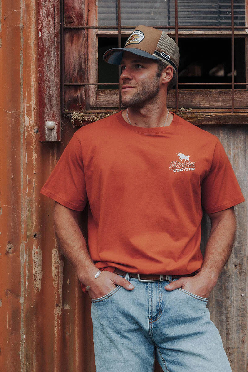 Wedge-Tail Rampage Men’s Loose Fit T-Shirt - Rust