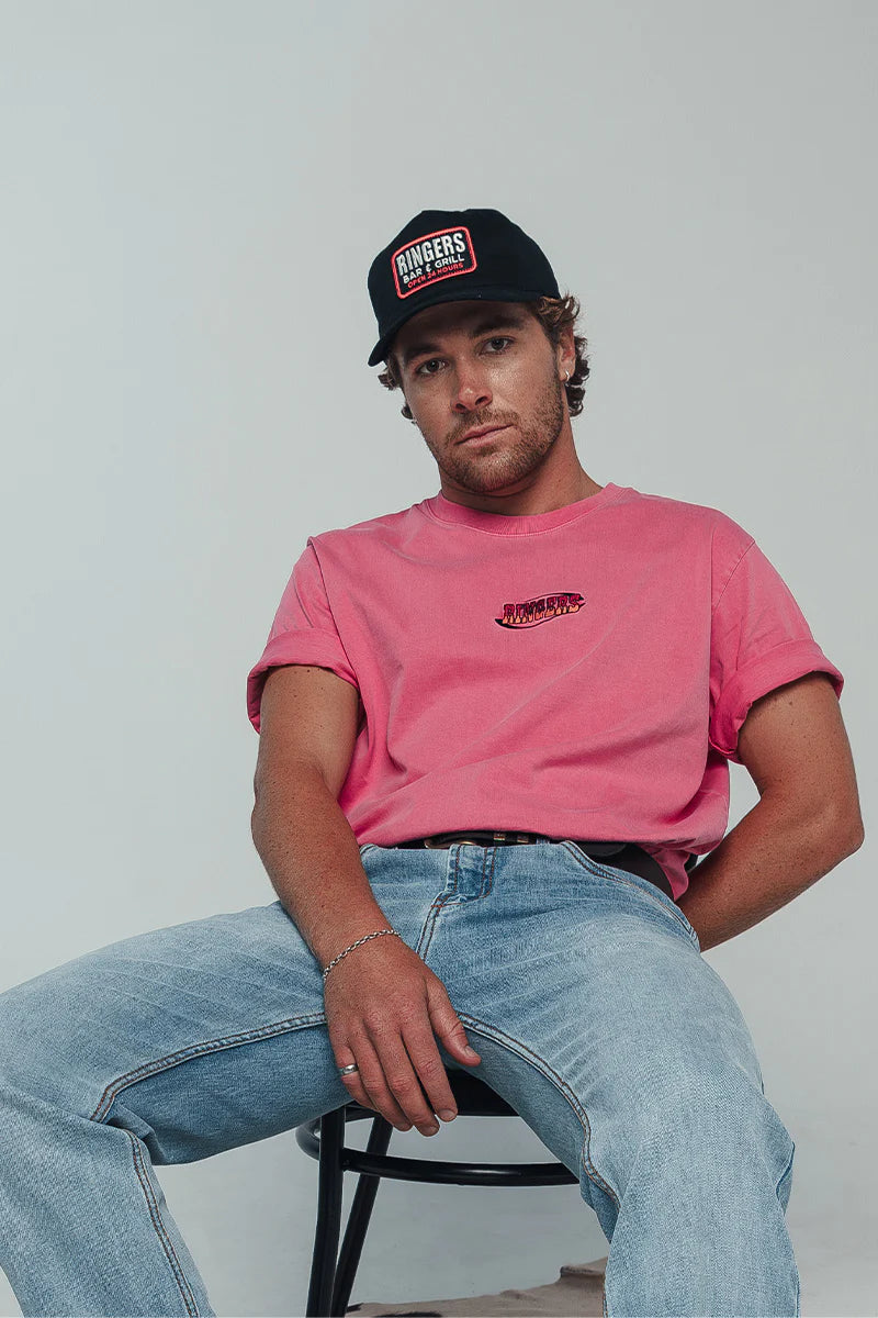 The Pick Up Mens Loose Fit T-Shirt - Washed Pink