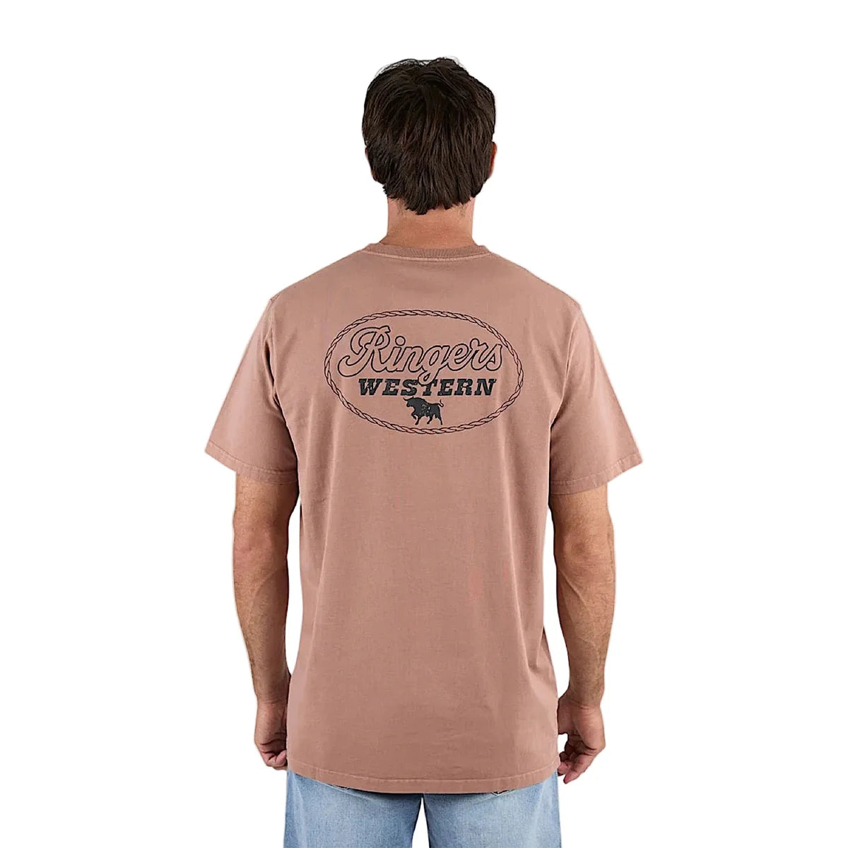 Hauled Mens Stock Fit T-Shirt - Almond