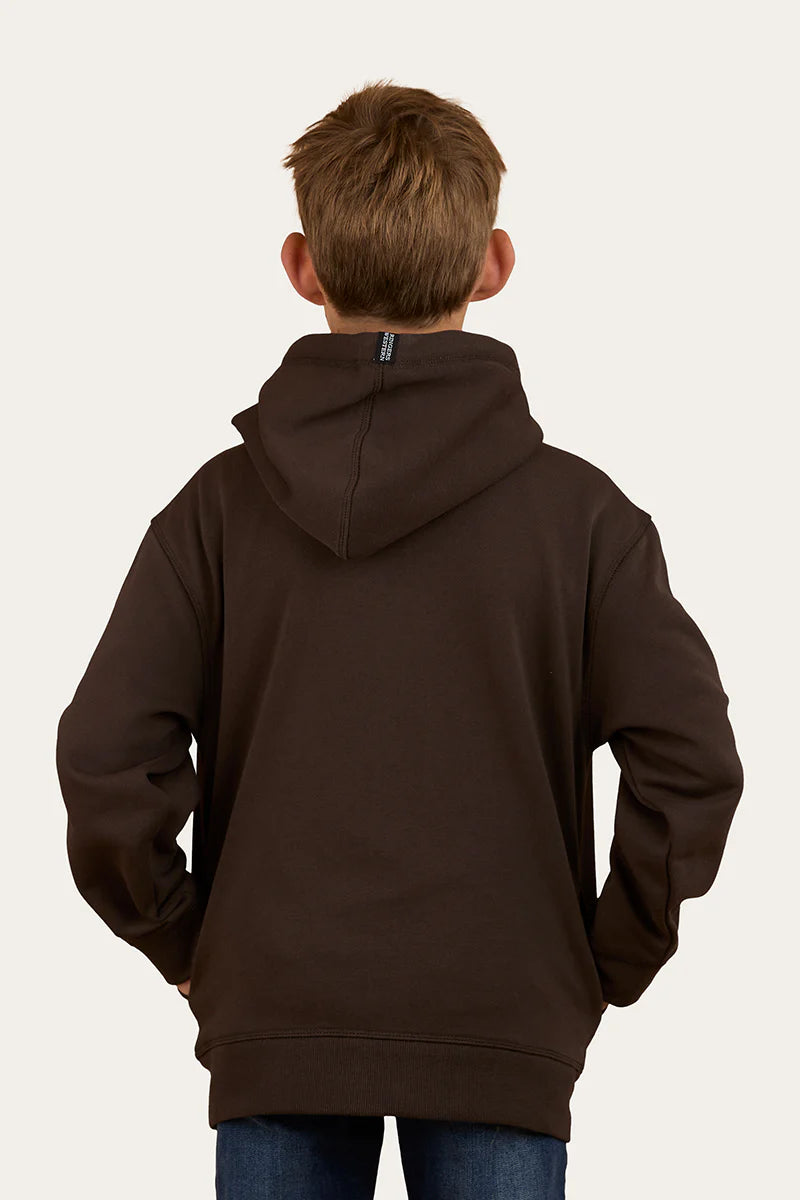 Truck Yeah Kids Oversized Pullover Hoodie- Charcoal