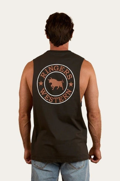 Signature Bull Men’s Muscle Tank - Charcoal/Copper