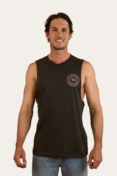 Signature Bull Men’s Muscle Tank - Charcoal/Copper