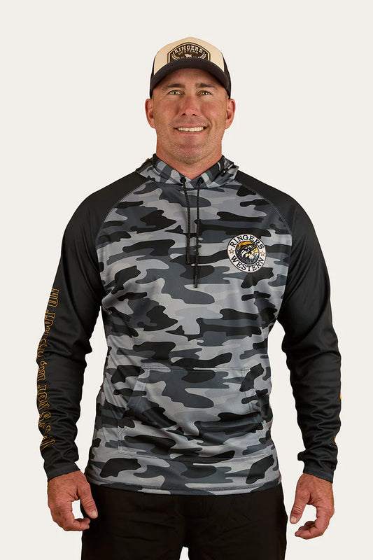 Big Catch Hooded Fishing Jersey - Black Camo