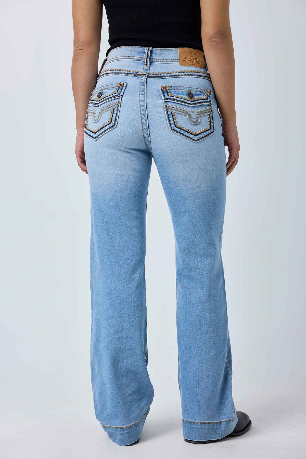 Indi Rodeo Saddle Stitch Women’s High Rise Bootleg Jean