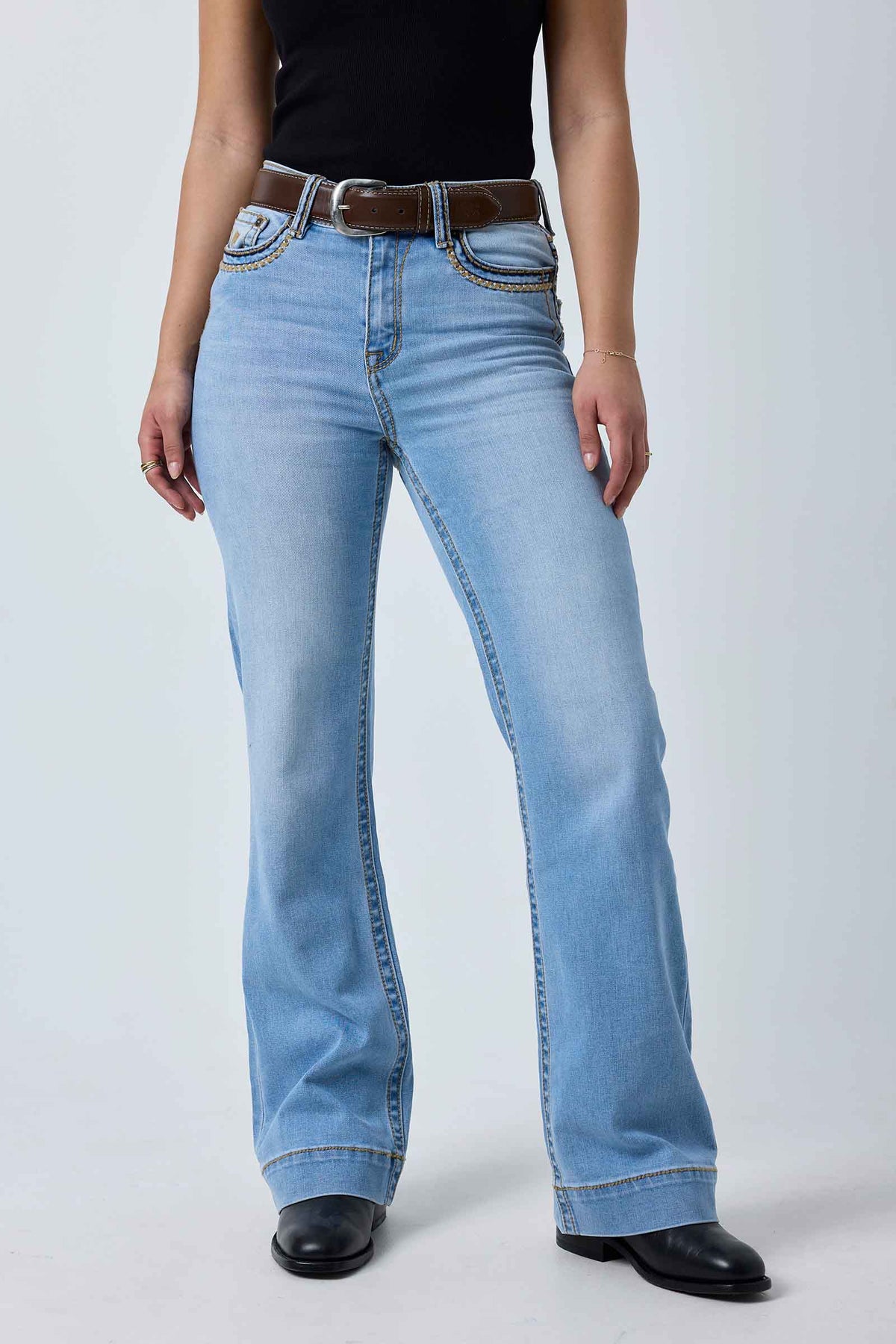 Indi Rodeo Saddle Stitch Women’s High Rise Bootleg Jean