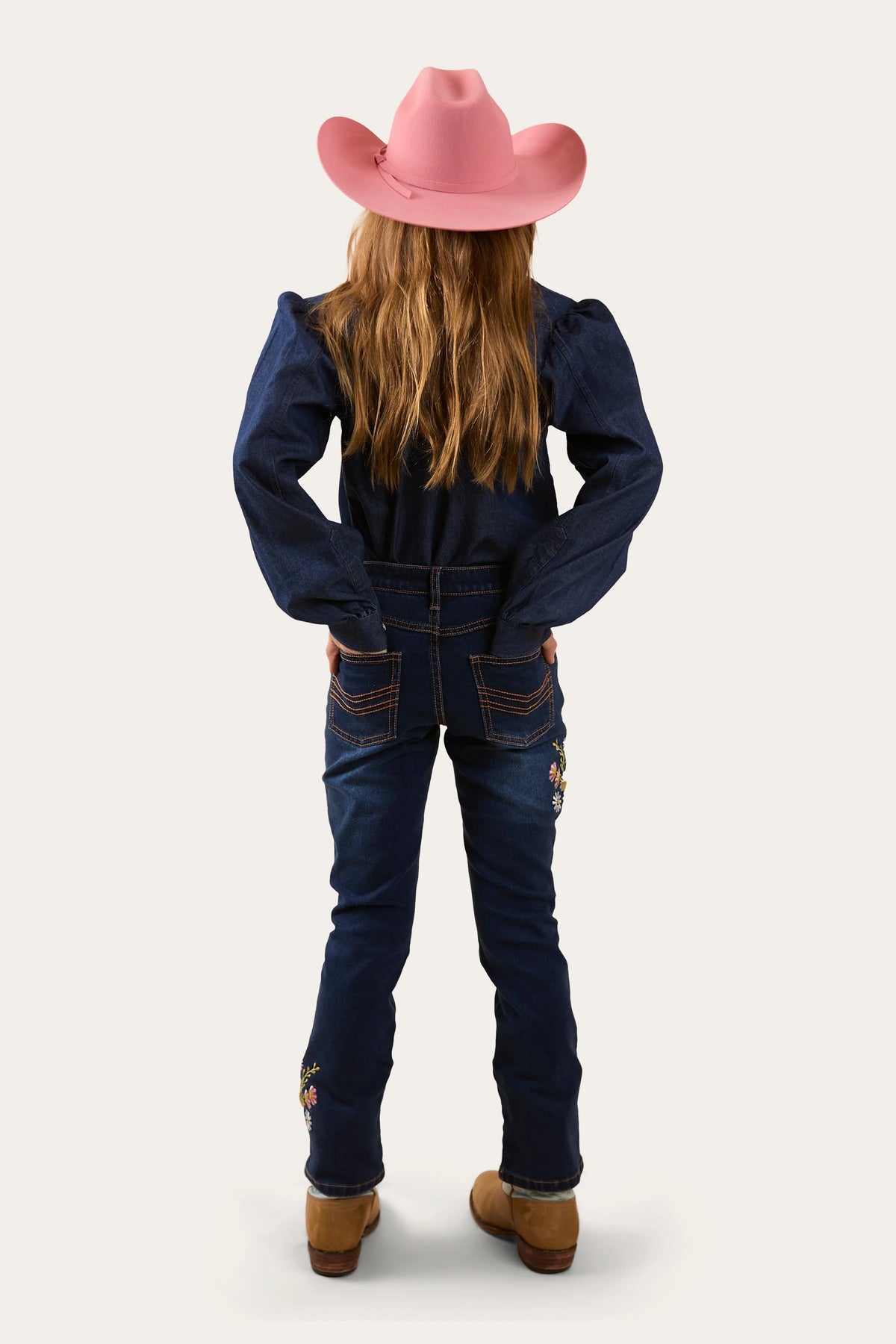 Dahlia Kids Denim Western Shirt