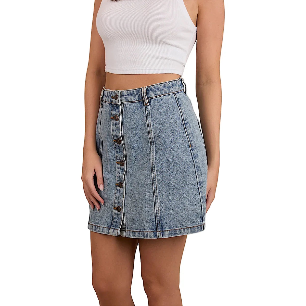 Johanna Women’s Denim Skirt - Light Wash Blue