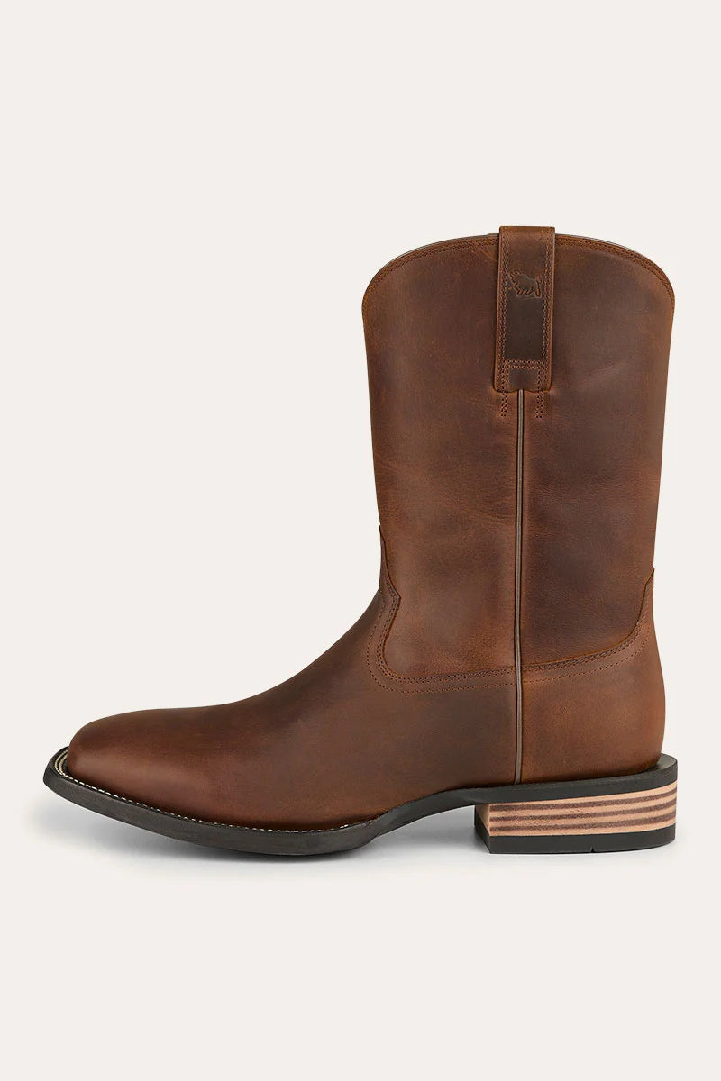 Roper Square Toe Boot -Tan
