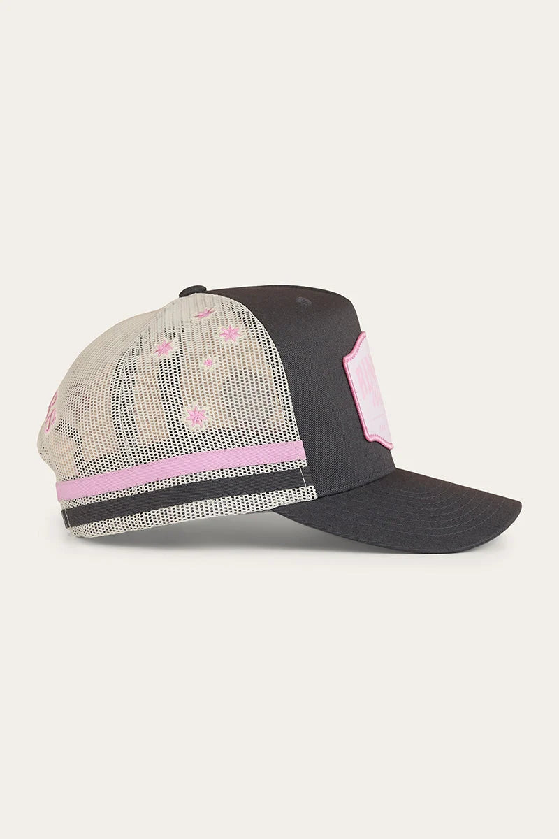 Country Club Deep Fit Trucker Cap - Ballet Pink / charcoal