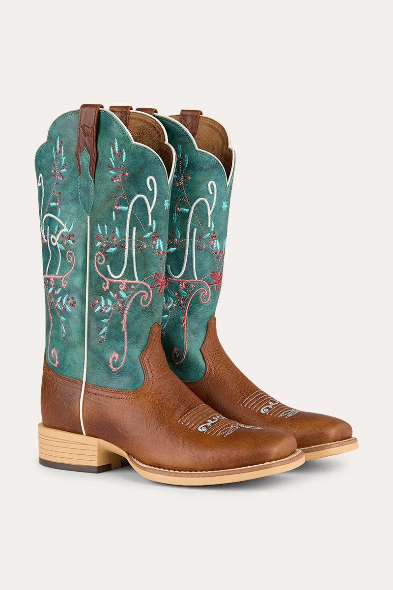 Alivail Boot - Brown / Green