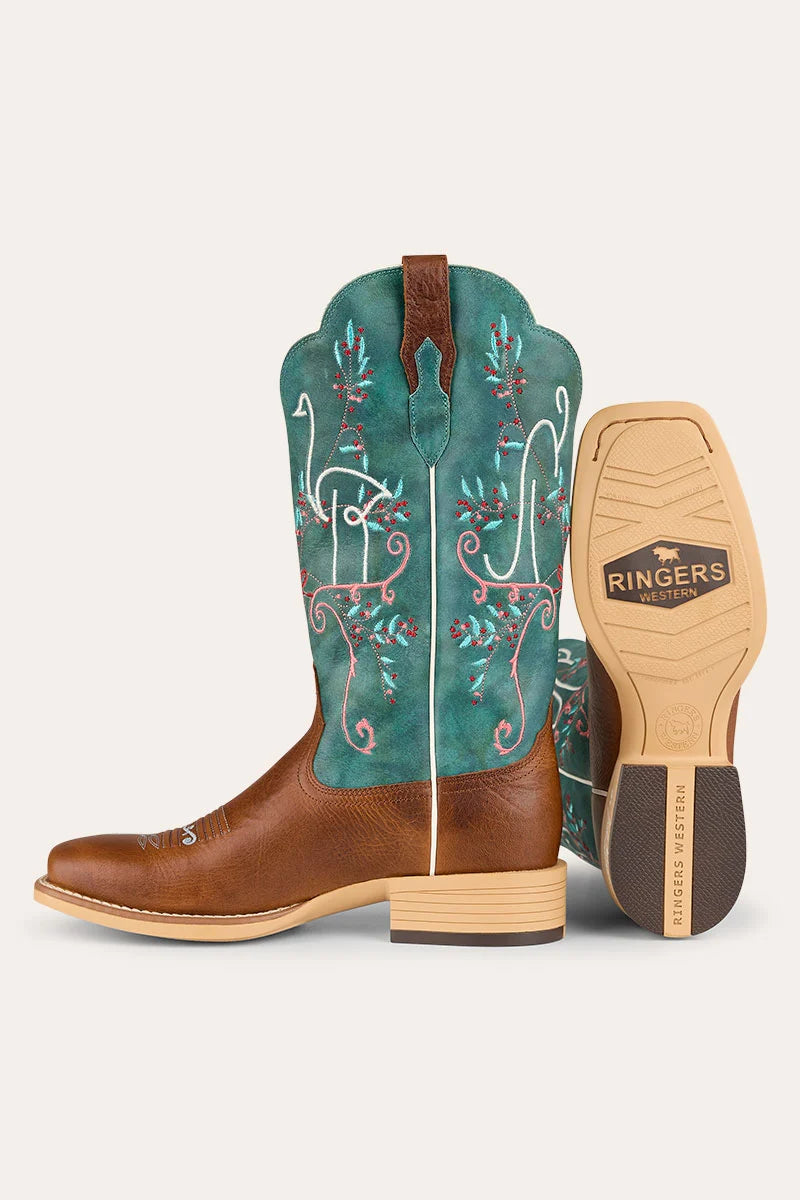 Alivail Boot - Brown / Green