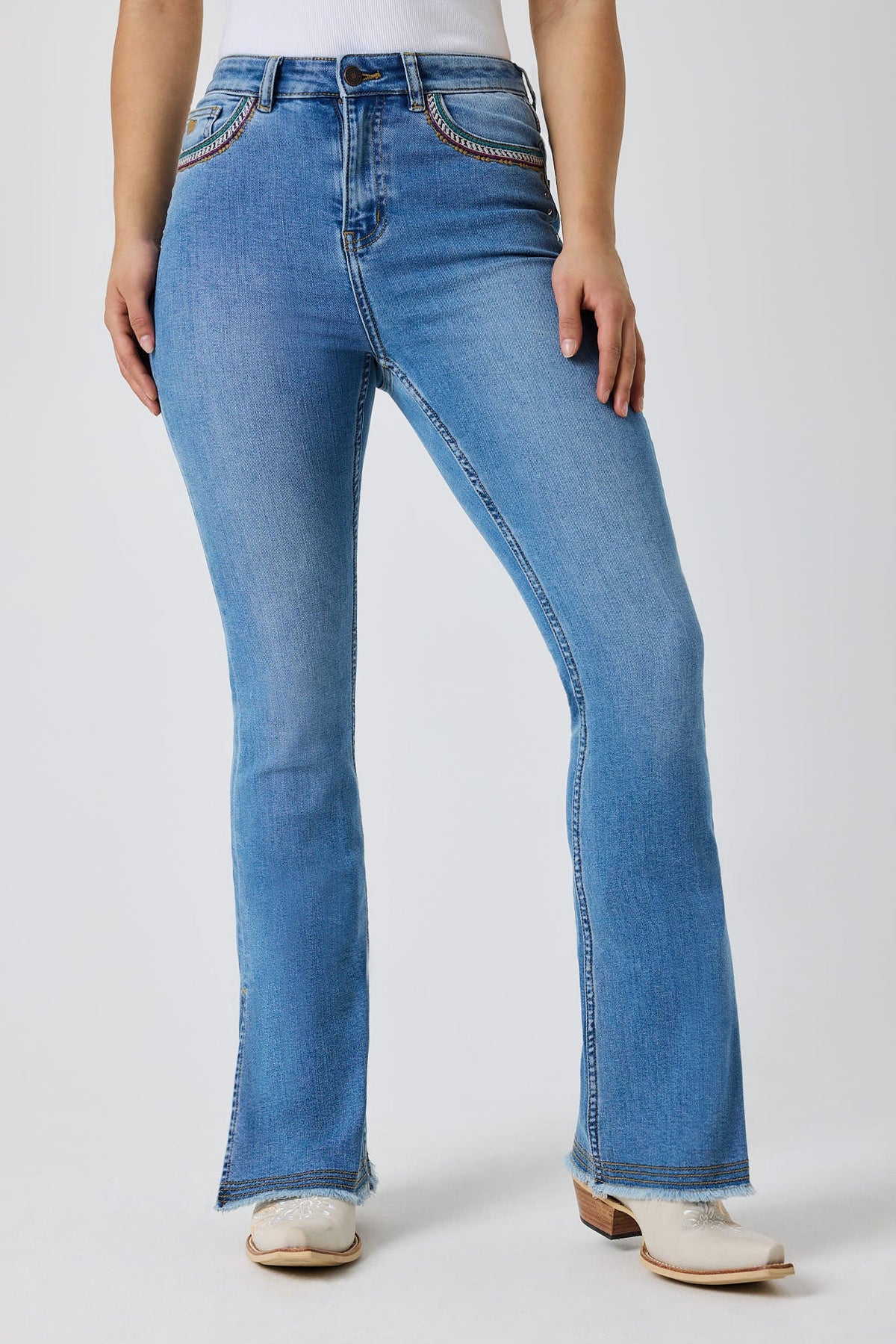 Women’s Penny Rodeo Festival High Rise Bootleg Jean - Mid Blue