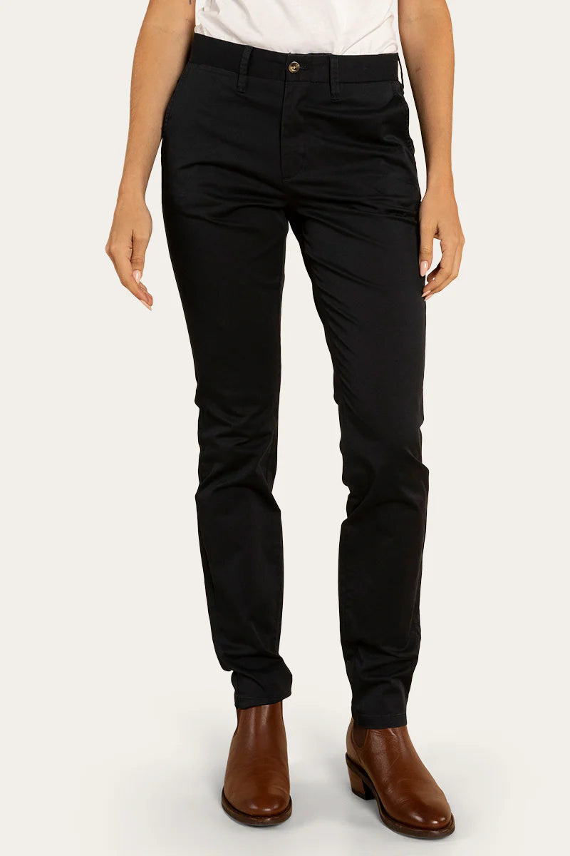 Samford Womens Slim Chino Pant - Black
